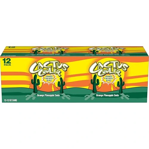 Cactus Cooler carton front · one of two 12-can cartons