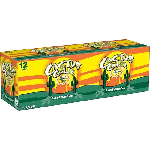 Cactus Cooler carton side view · one of two 12-can cartons